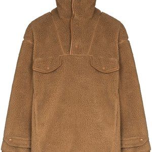 NANUSHKA  Falon Teddy Half-Button Jumper - Brown